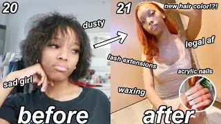 spending $1,000 to glow up for my 21st birthday *changing my whole appearance*