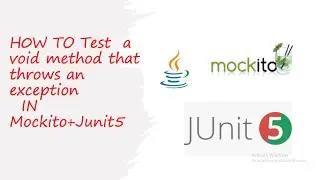 Test a void method throws an exception in 