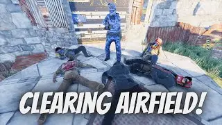 Intense pvp airfield fight! Rust console edition!