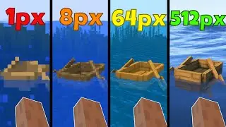 1px vs 8px vs 16px vs 64px vs 512px texture