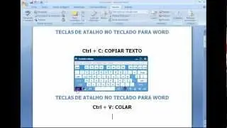 TECLAS ATALHOS NO TECLADO PARA WORD - PROFª IRENE DA ROCHA