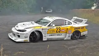 1100HP 4-Rotor Twin Turbo RX7 Silvia S15 Liberty Walk Super Silhouette WORKS - DRIFT & BURNOUTS!