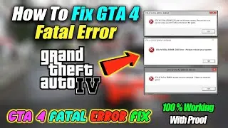 How To Fix GTA 4 Fatal Error | Fatal Error ws10 Fix | DFA Did Not Initialize Properly | 100% Working
