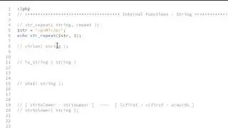26 - Internal ( Built-in ) Functions 1 - PHP Basics - learn PHP for beginners