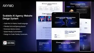AXYNIQ AI Consultancy Agency Figma Web UI Kit - For AI Consultancy Websites 🤖💼🚀