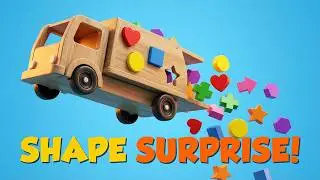 Learn Shapes for children - Wooden Truck Toy - Shapes Videos Collection for kids ⭐️ Olly the train