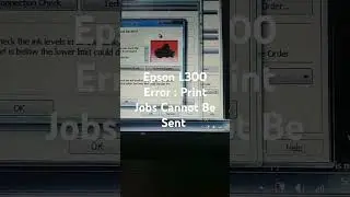 Epson L300 Error : Print Jobs Cannot Be Sent  