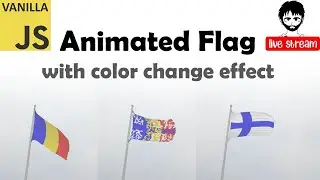 Animated Flag With Color Change Effect (Vanilla JavaScript Tutorial)