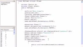 Java Урок 125 Поле для ввода пароля. Обработчики событий