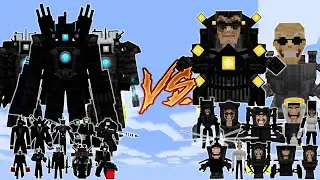 All CAMERAMAN vs All SKIBIDI TOILET - NEW UPGRADE ANIMATION | MINECRAFT PE BATTLE