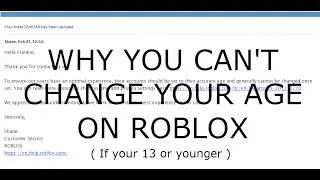 Why you Cannot Change Your Age on ROBLOX