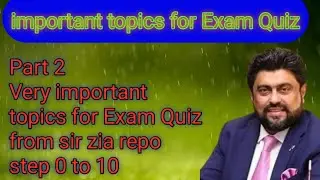 PART 2 IMPORTANT TOPICS FOR EXAM QUIZ