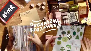 organizing my sticker collection ☕️ ASMR 1hr + soft music