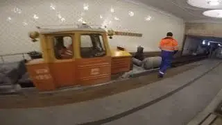 Поезд типа Ам во время ночной экскурсии 21.12.2018