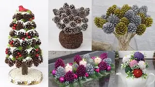 12 Christmas Decoration Ideas at Home using Pine Cones