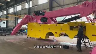 75tons rotation wrecker towing truck body.  4pcs winches installed.  100tons towing capacity.