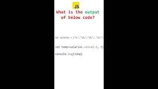 javascript interview questions| slice  method in javascript | arrays in javascript | slice method