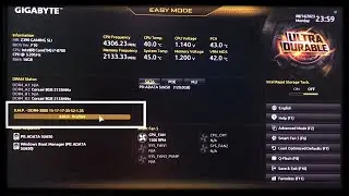 XMP RAM Settings Gigabyte Z390 Gaming SL Motherboard