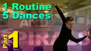 1 Routine 5 Dances Part 1 | Spins & Spirals | Arkady Bakenov | Ballroom Dance | Latin Lesson