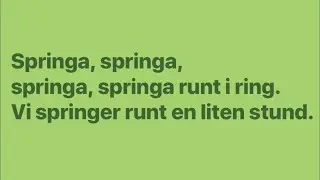 Springa, springa (med text) | Rörelsesång barn