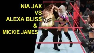 WWE 2K18 Nia Jax vs Alexa Bliss & Mickie James