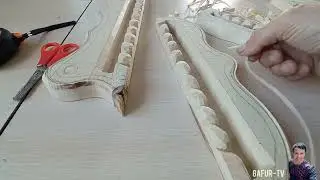 Рамка для зеркала резьба по дереву .
