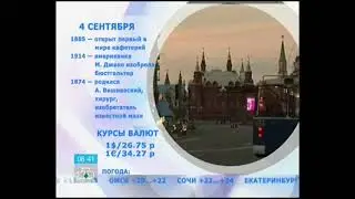 Сегодня Утром Погода (НТВ, 04.09.2006)