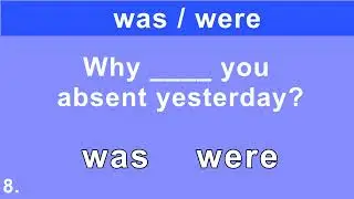 ESL English Test | was / were | English Quiz for ESL students