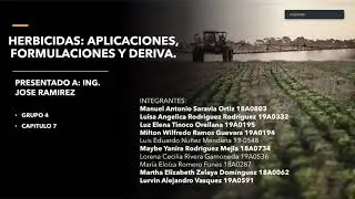 Herbicidas; Aplicaciones , formulaciones y deriva