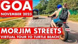 Goa | Morjim Beach Road - November 2023 | Virtual Tour To Morjim Turtle Beach | Goa Vlog | North Goa