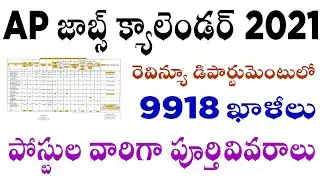 ap job calendar 2021 latest news 9918 jobs in Revenue Department wise vacancies ap jobs calendar