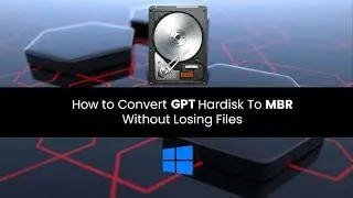 How to Convert Hardisk from GPT to MBR without Losing Files | Windows 7/8/8.1/10
