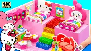 Make Dream House for Hello Kitty & My Melody: Adorable Bedrooms & Stylish Kitchen ❤️ Miniature House