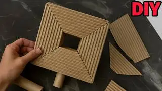 Trash to Treasure 🤑  I Made This From a CARDBOARD and YOU'D Never Guess It!Diy home decor