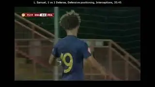 Lakyle Samuel |  England U17 vs France U17 2023-05-27 Match Highlight | Every Touch