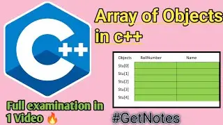 Array Of Objects in c++ | Full Explanation 🔥 