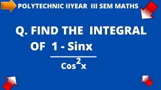 Find the  Integral  ( 1- sinx )/ cos (square) x ?
