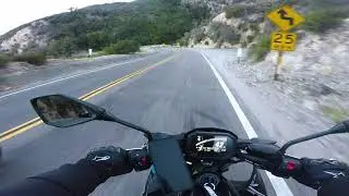Evening Canyon Ride @ Angeles Crest Highway | 2021 Kawasaki Z650 | Beginner | Daily Practice | POV