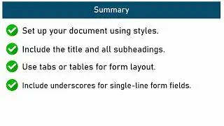 Creating a Fillable PDF Form in Word