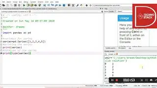 WRITE A PANDAS PROGRAM TO CONVERT A PANDAS MODULE SERIES TO PYTHON LIST & IT'S TYPE.