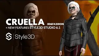 Cruella outfit in #style3d x Rame4D + New 6.1 Slyle3D Studio features@stylist3d529