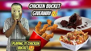 Chicken bucket Giveaway🥳|முழு சிக்கன் bucket குள்ளயா🤤 #foodismbro