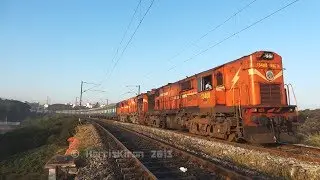 DOUBLE HEADED ALCo : KONGU EXPRESS : INDIAN RAILWAYS (12648 NZM - CBE )