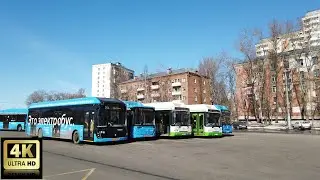 154 маршрут электробуса. 25.03.2021 год. Москва.