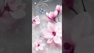Patterned glass pink bouquet