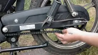Как натянуть цепь на мопеде Альфа