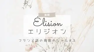 フランス語の基本的な発音ルール③｜エリジオンとはなにか？