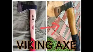 Making A Viking Weapon ⛏ #homemade #vikings #hatchets