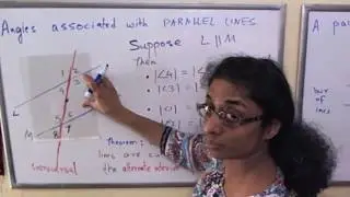 Parallel lines, transversal,  alternate interior and exterior angles