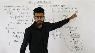Gate 2010 pyq C Programming | What is the value printed by following C program?int f(int *a, int n){